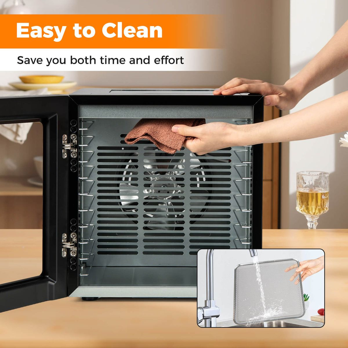 Stainless Steel Trays Dryer with 10 Presets and Built-In Thermostat product image