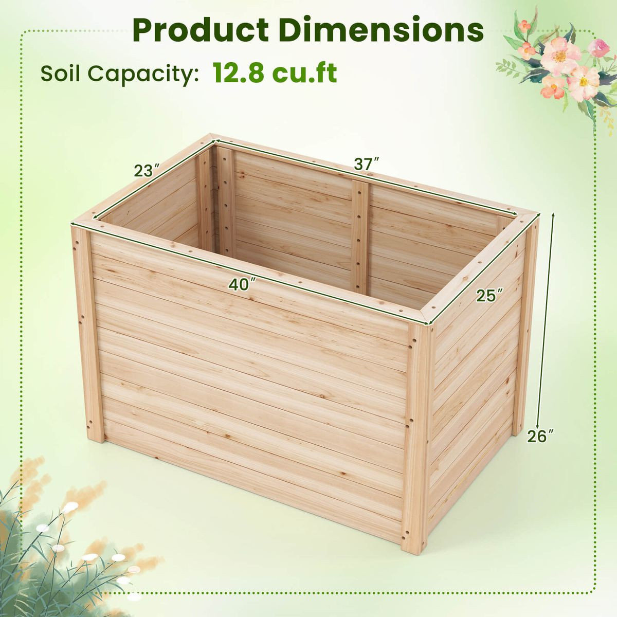 Elevated Planter Box with Open-Ended Base  product image