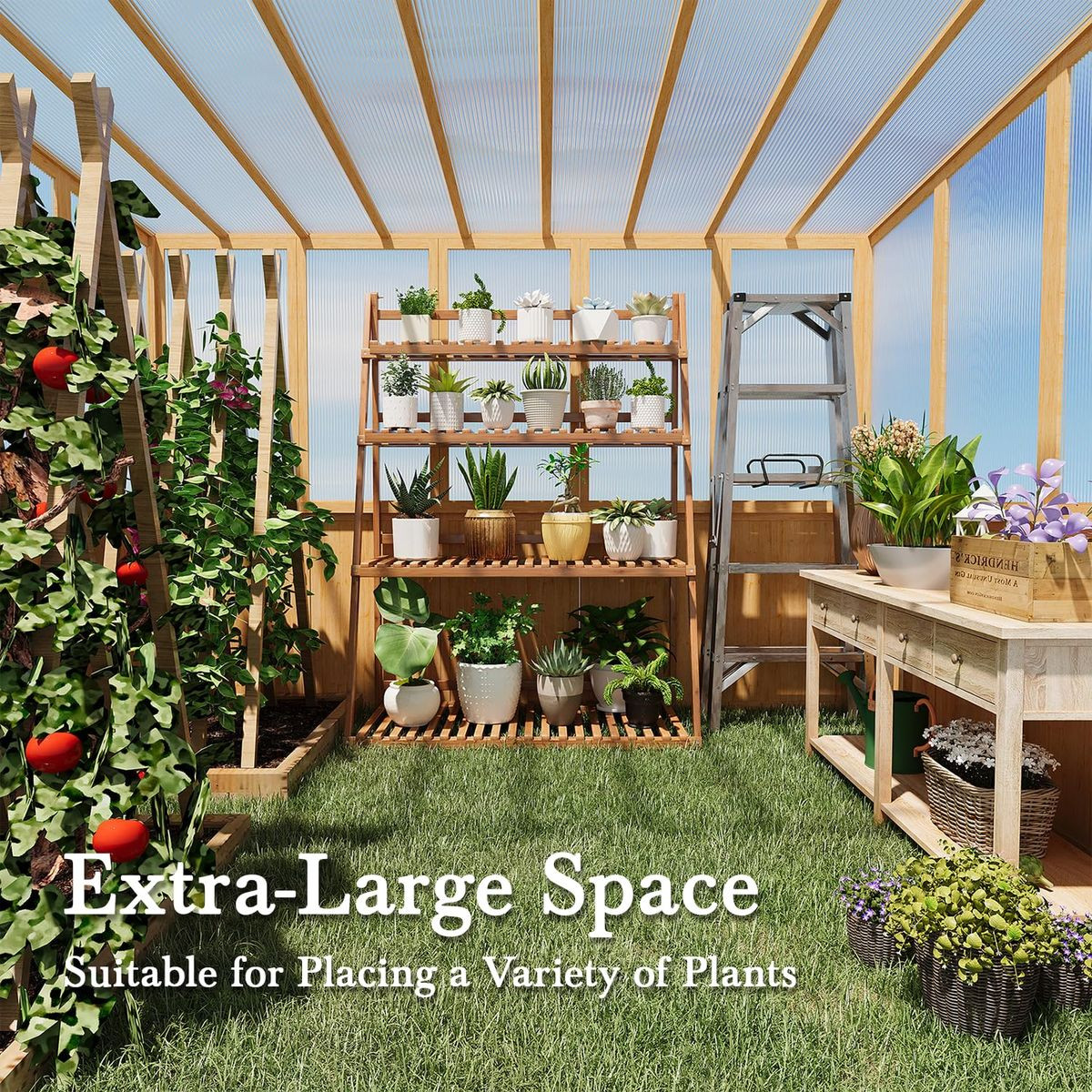 6x10 ft Heavy Duty Lean-to Walk-in Greenhouse  product image
