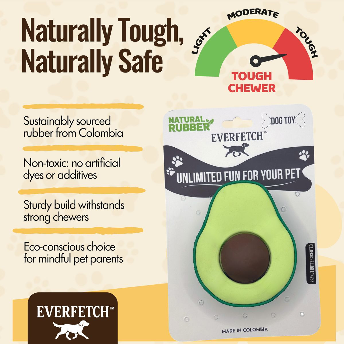 Everfetch Natural Rubber Scented Funky Dog Toys product image