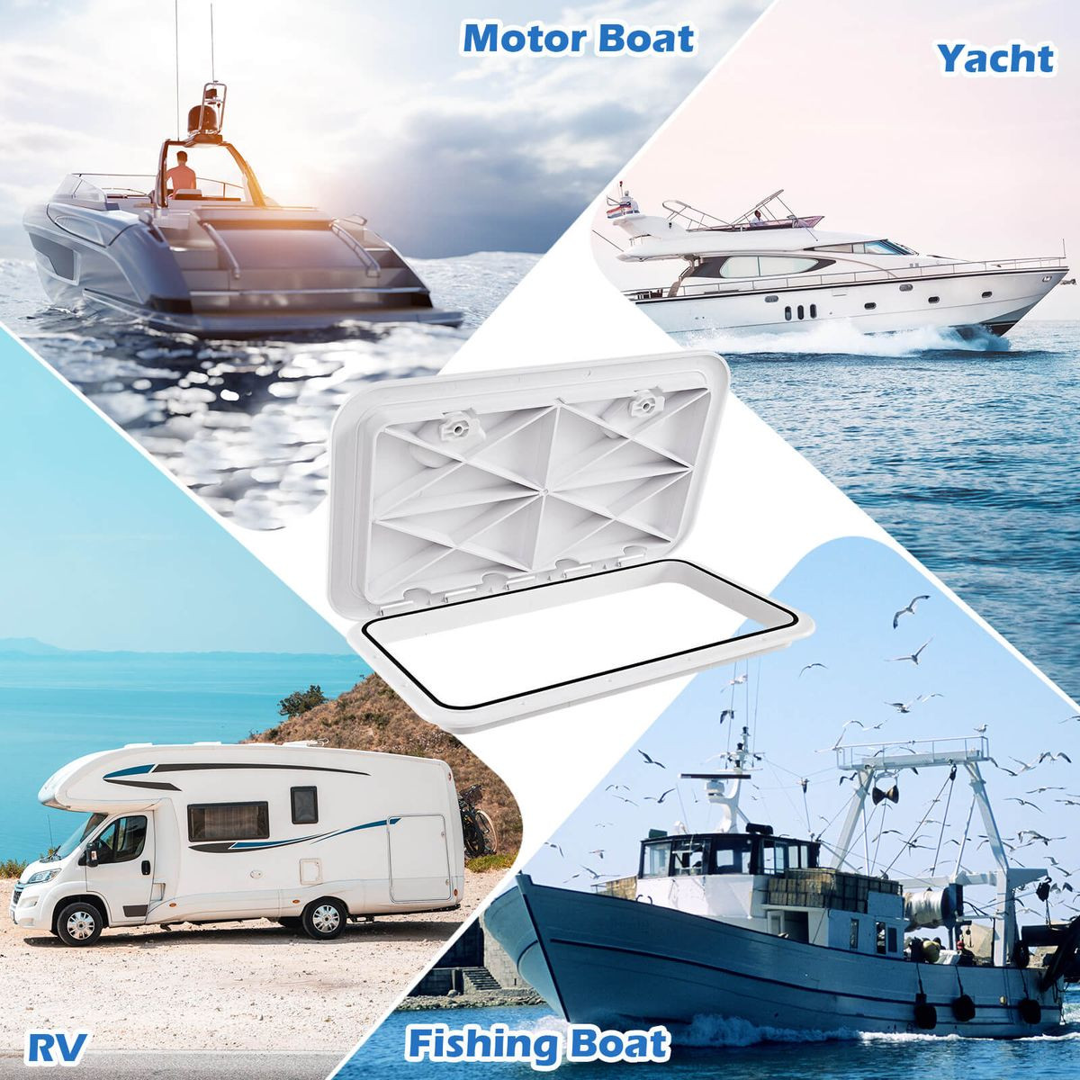 24" x 14" Boat Deck Access Hatch with 180° Lid Hinge  product image