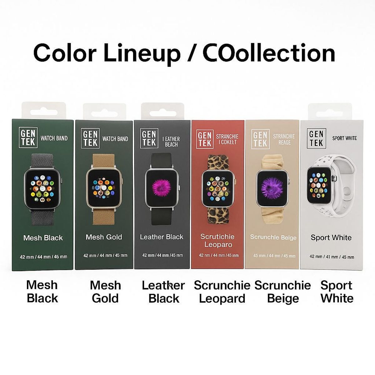 6-Pack Watch Band Bundle for Apple Watch (42/44/45mm) product image