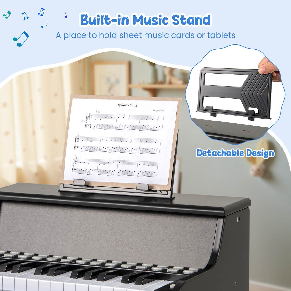 25-Keys Digital Piano with Music Stand and Stool product image