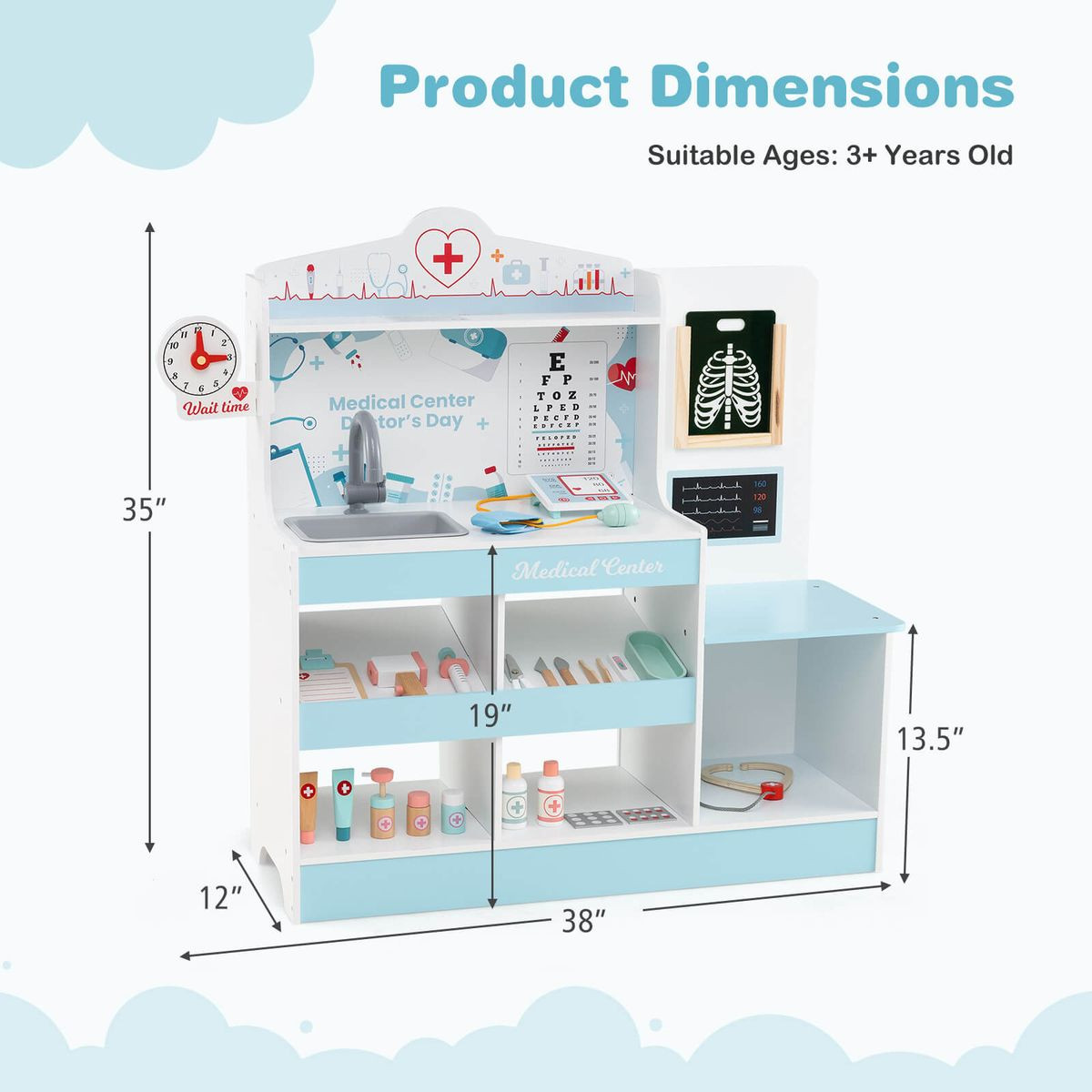 Wooden Doctor Play Set with 24-Pieces Accessories  product image