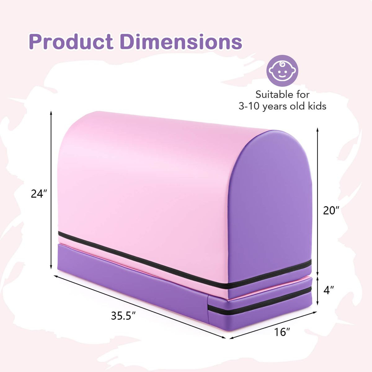 Mailbox Tumbling Mat with Detachable Design and Zipper Closure product image