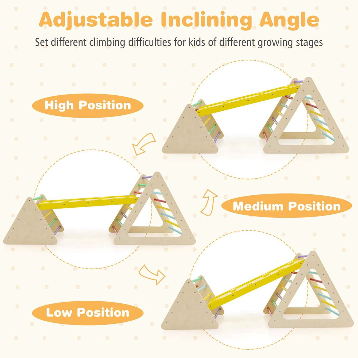 5-in-1 Wooden Toddler Climbing Play Set (3-Pieces) product image