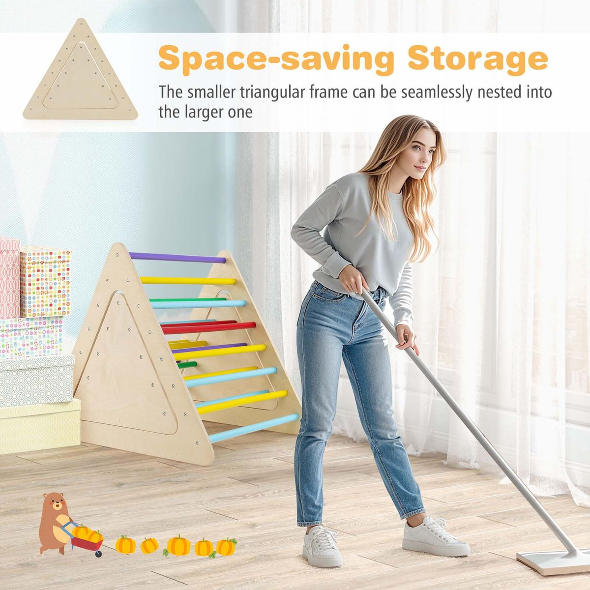 5-in-1 Wooden Toddler Climbing Play Set (3-Pieces) product image