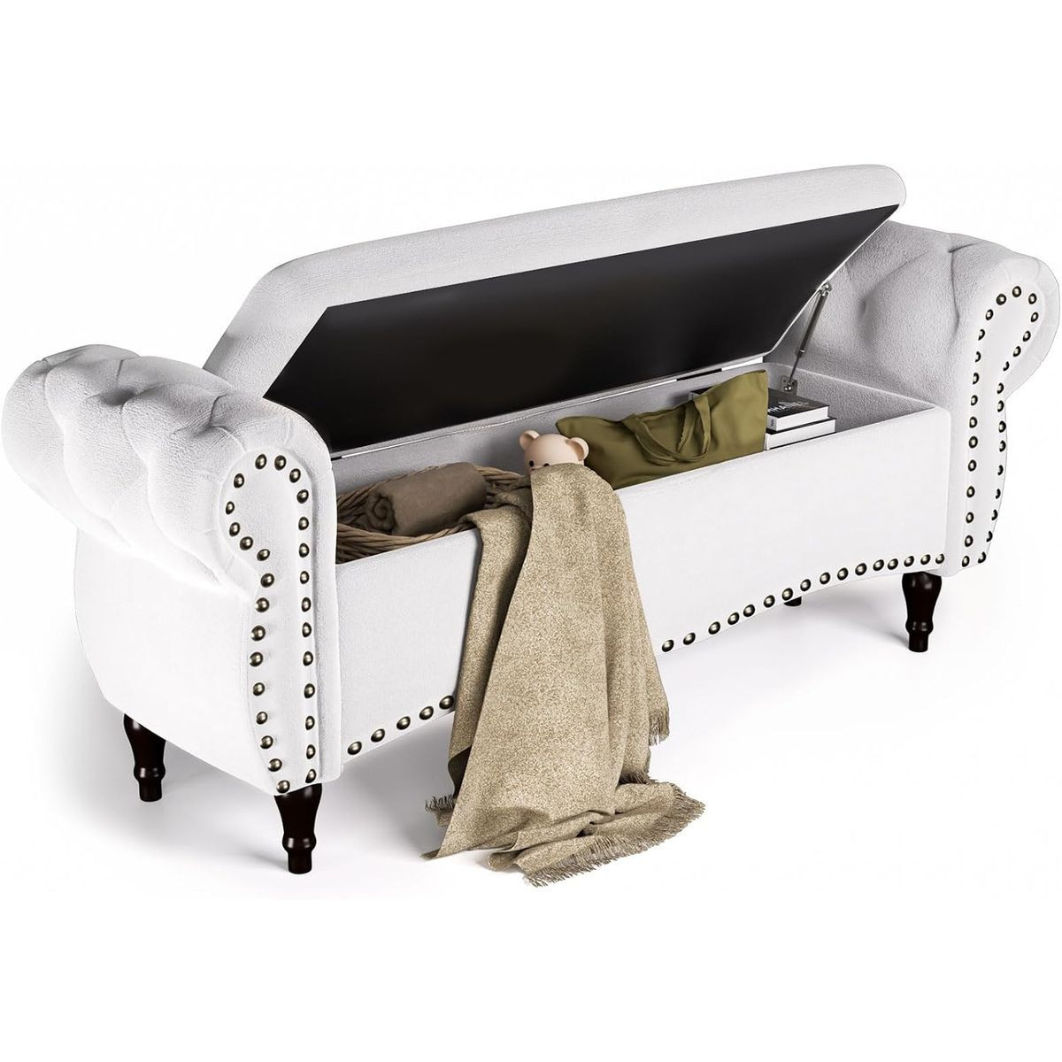 Upholstered Storage Ottoman Bench product image