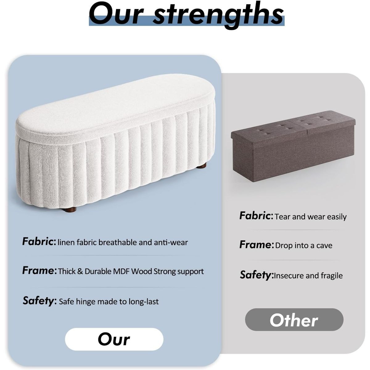 Upholstered Storage Bench product image