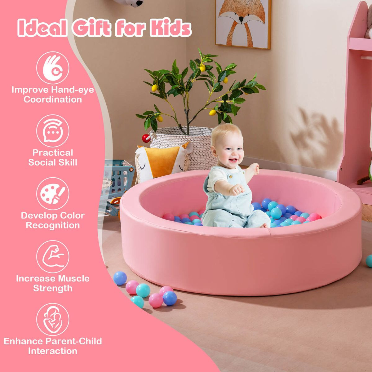 42.5" Round Foam Ball Pit with 200 Ocean Balls product image