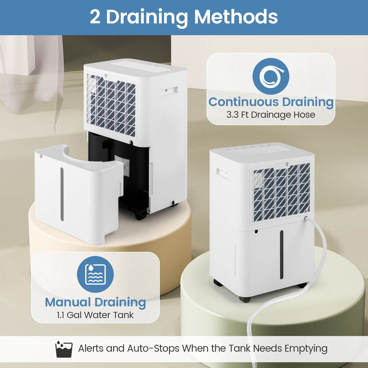  54-Pints Dehumidifier with 4L Water Tank and LED Display product image