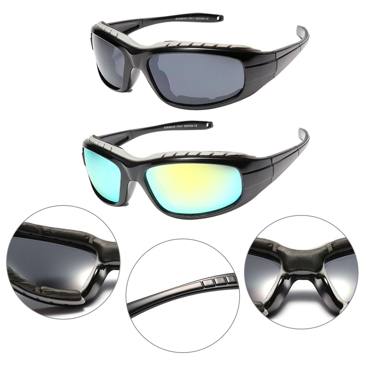 Motorcycle Riding Wind-Resistant Sunglasses (2-Pack) product image