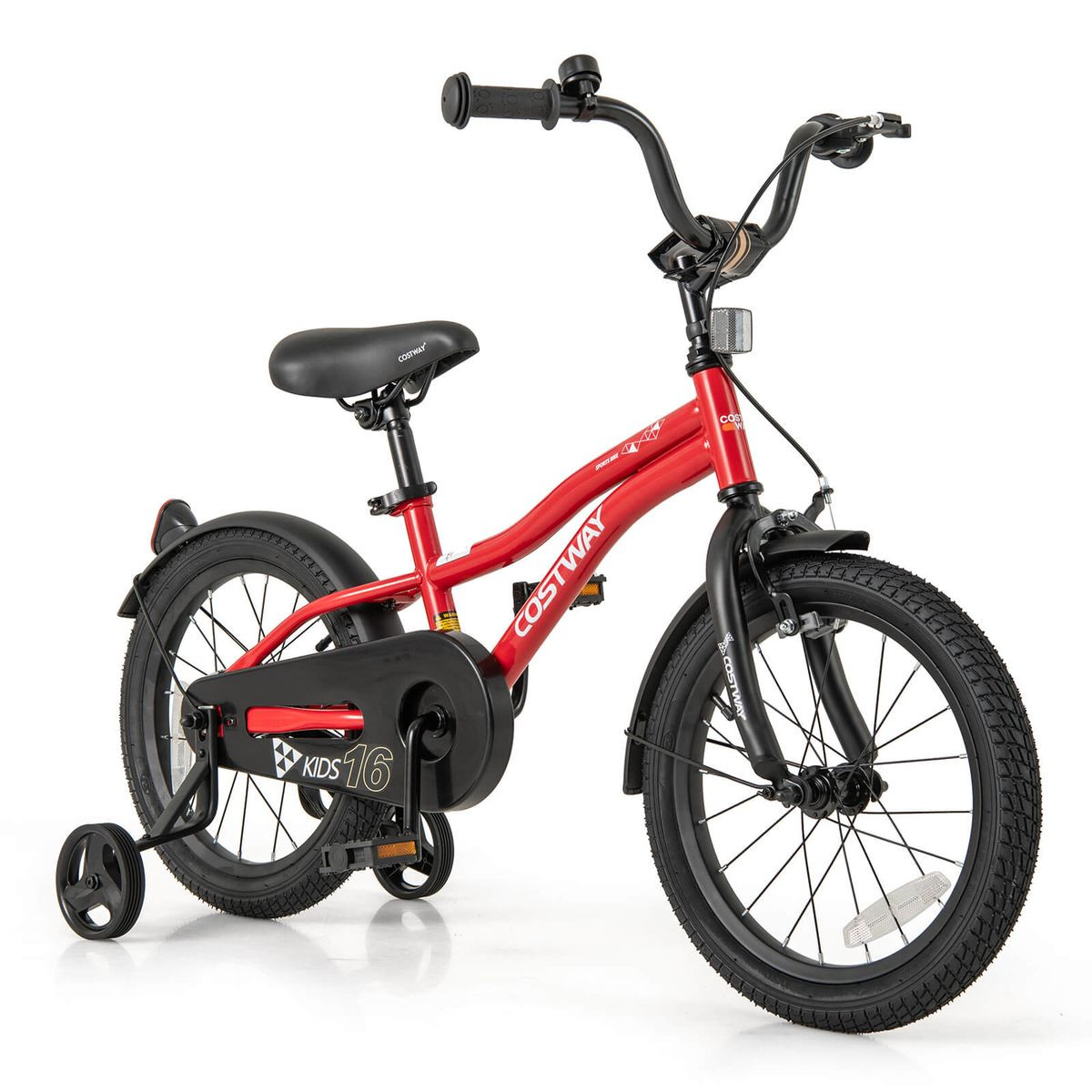 Kids Bike with Adjustable Handlebar and Removable Training Wheels product image
