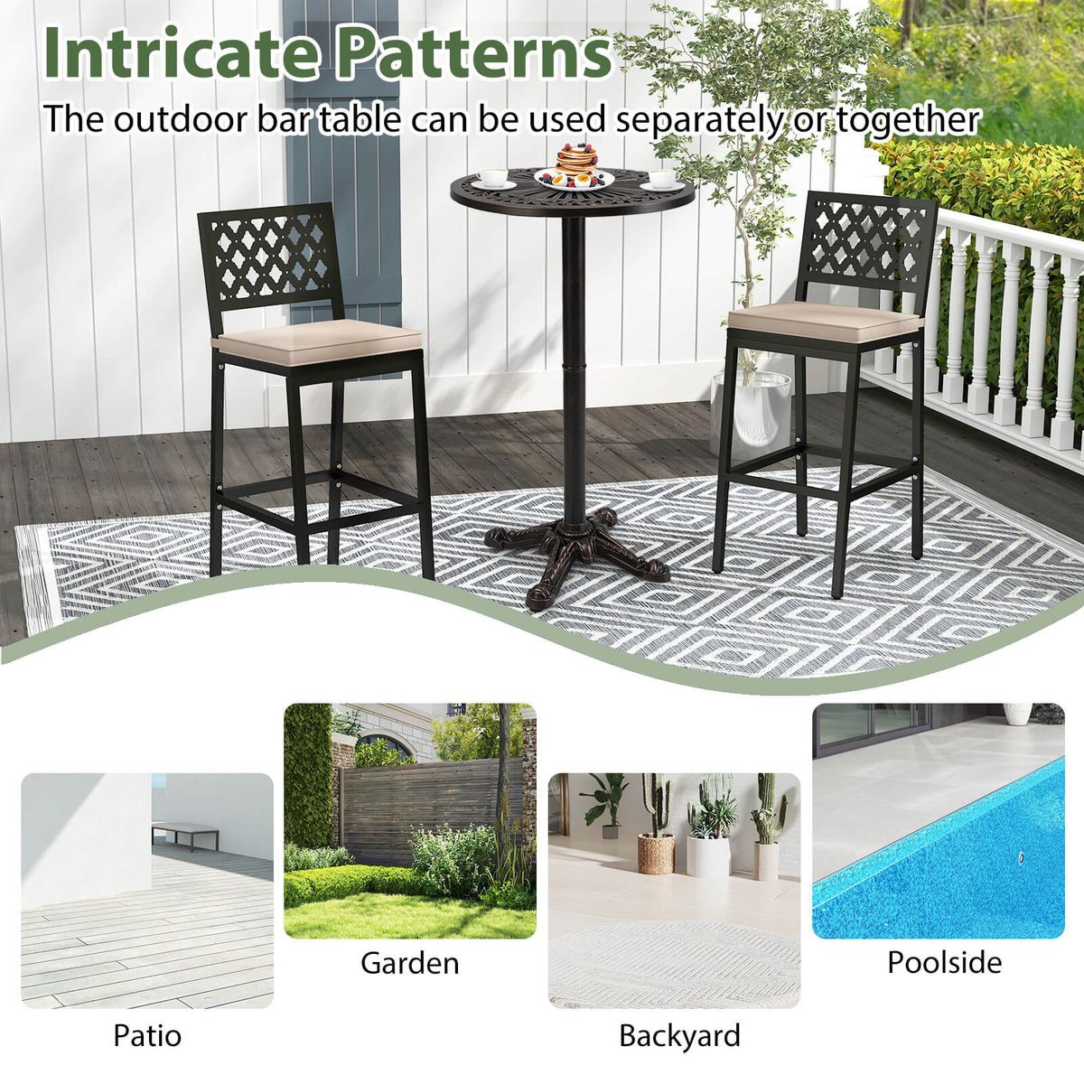 24” Round Patio Bar Table  product image