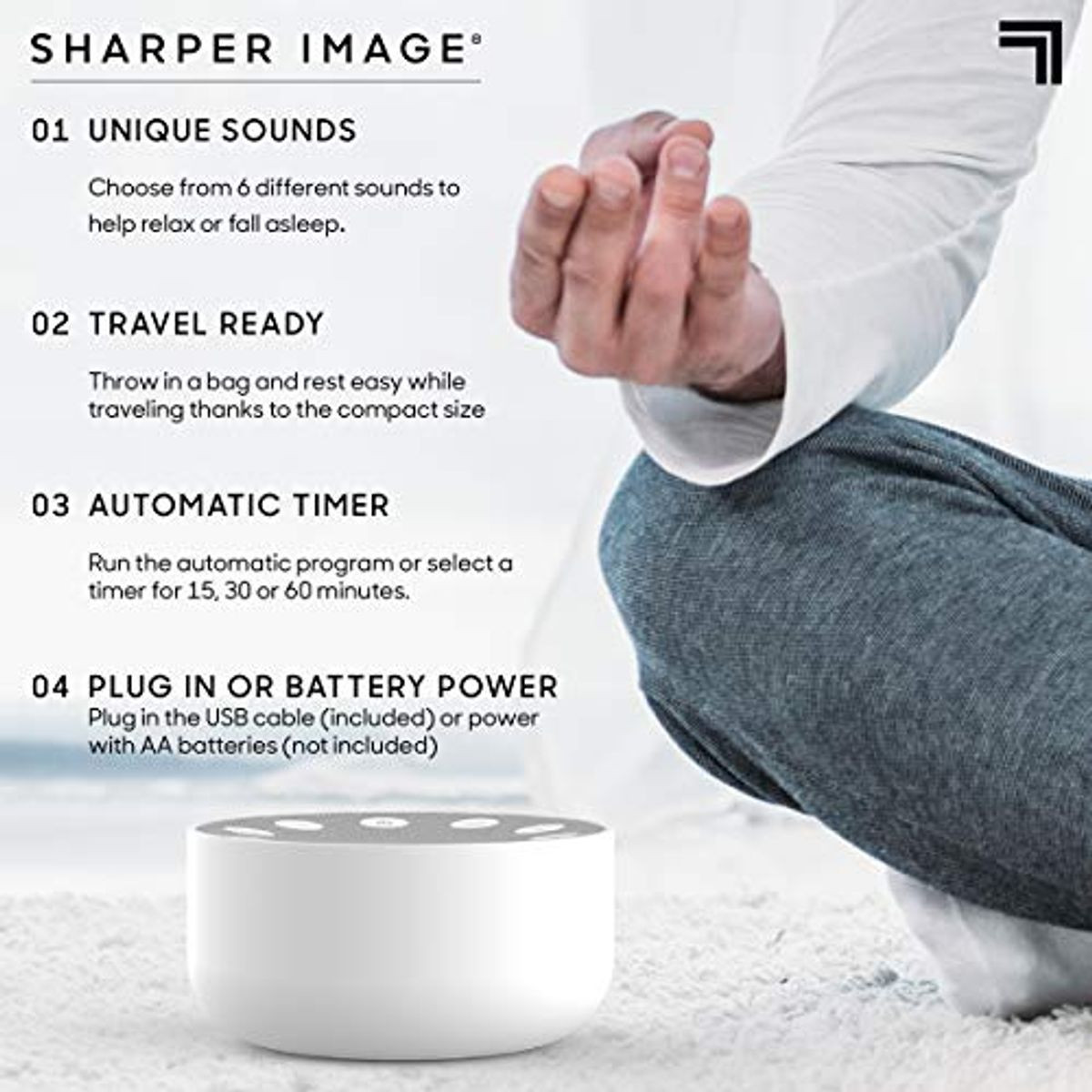 Sharper Image Sleep Therapy White Noise Machine product image
