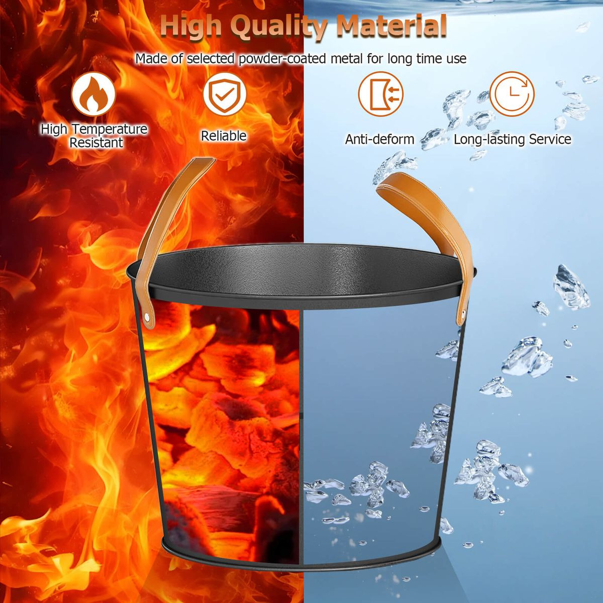 Metal Ash Bucket (Set of 2) product image