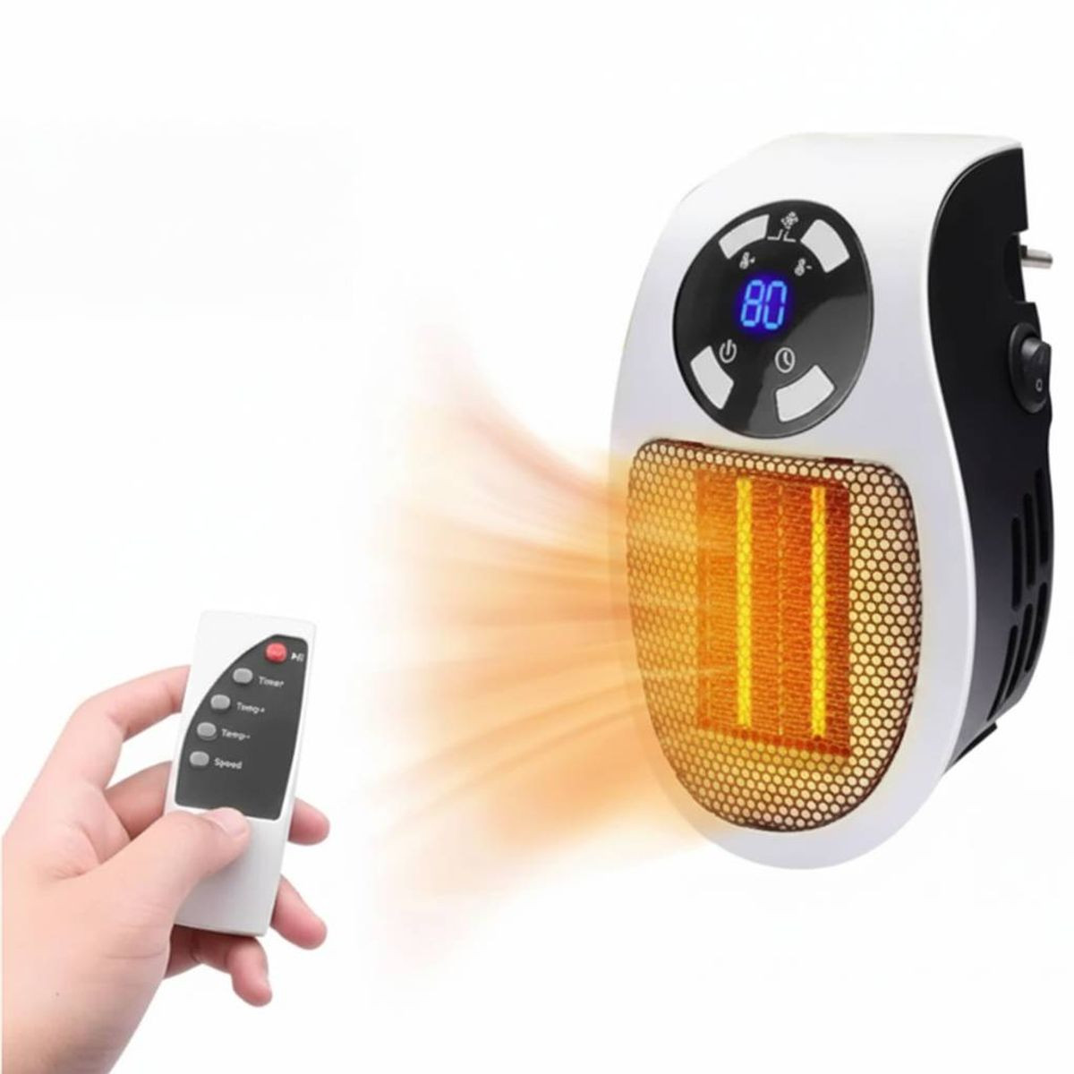 500W Portable Wall Outlet Space Heater product image