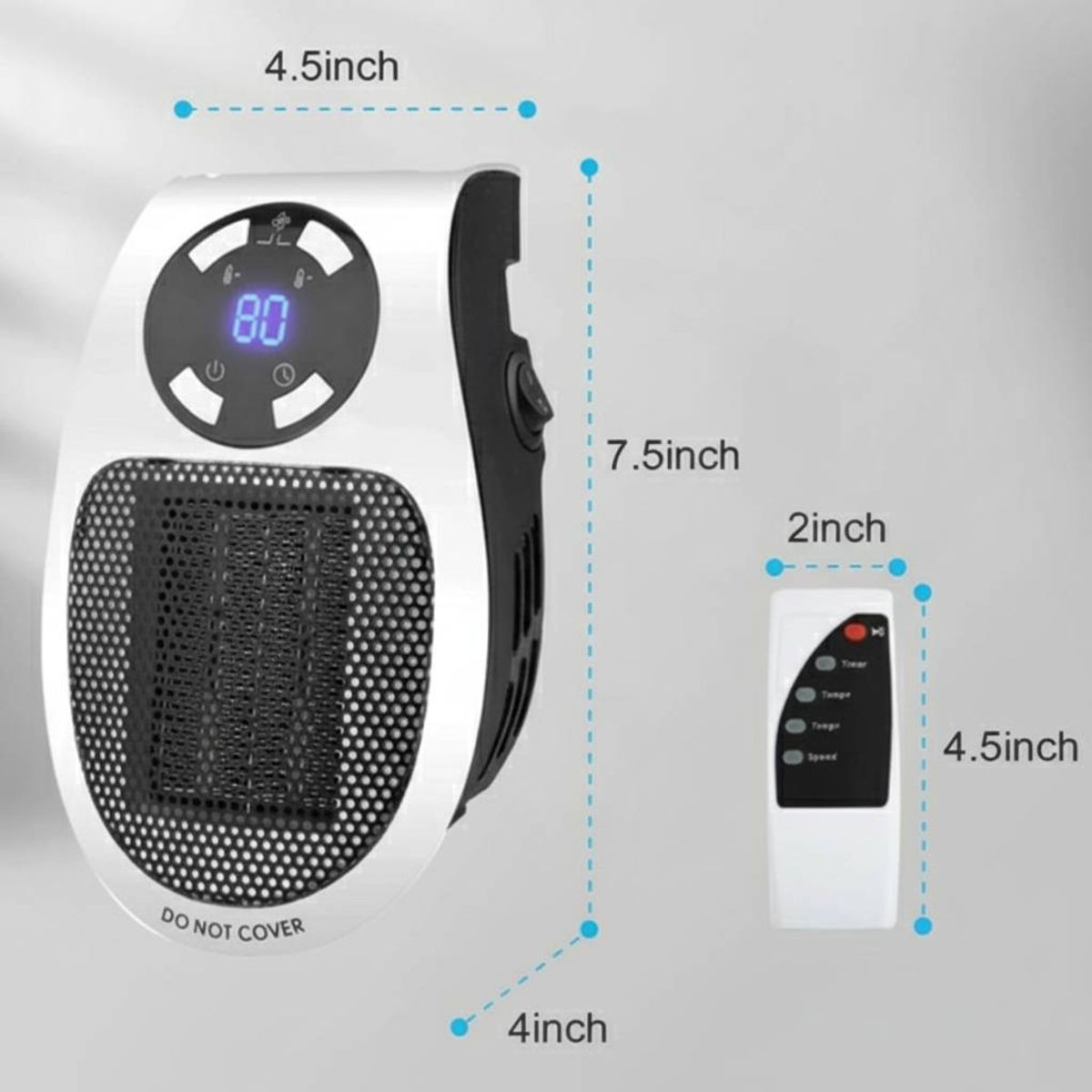 500W Portable Wall Outlet Space Heater product image