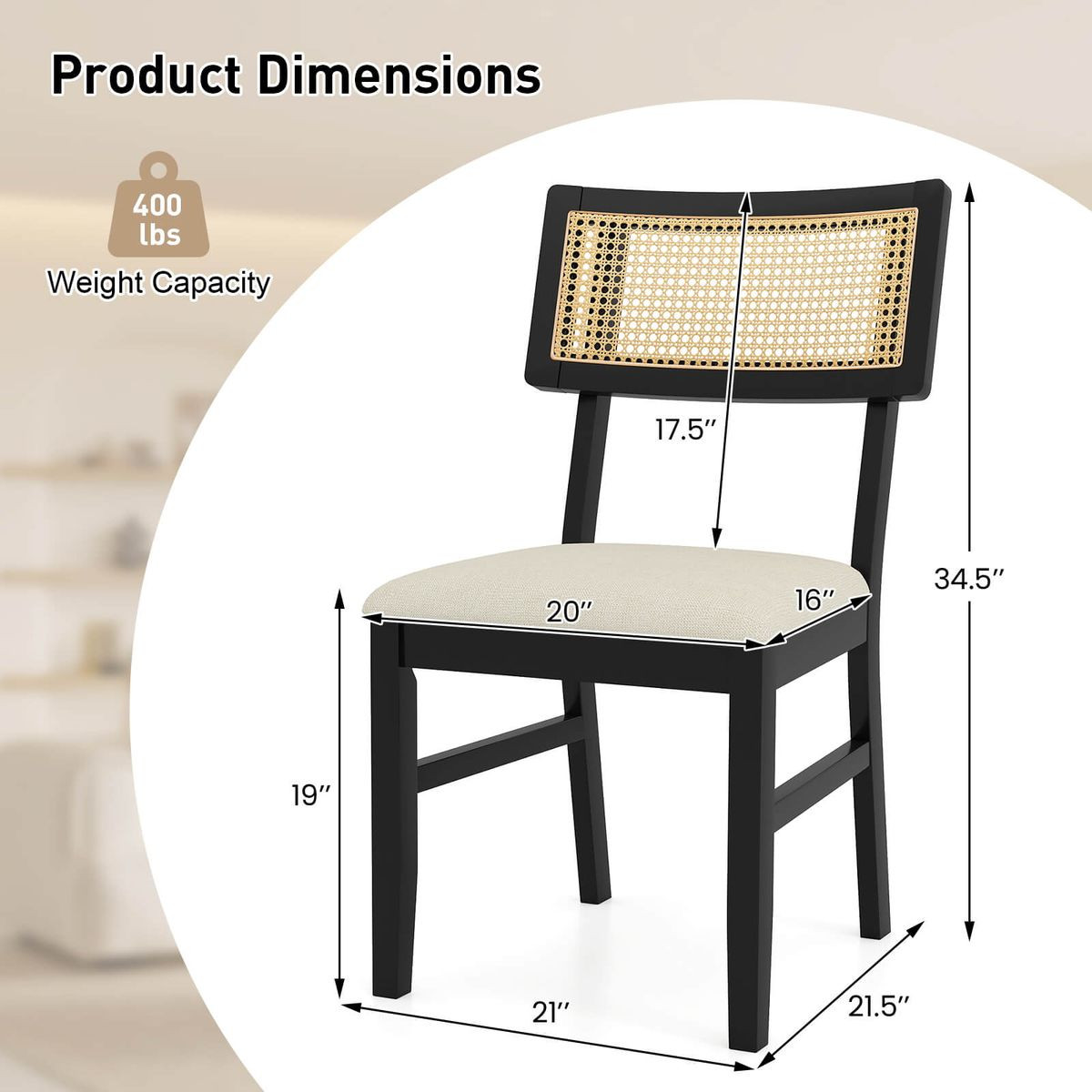 Rattan Dining Chairs - Set of 2 or 4  product image