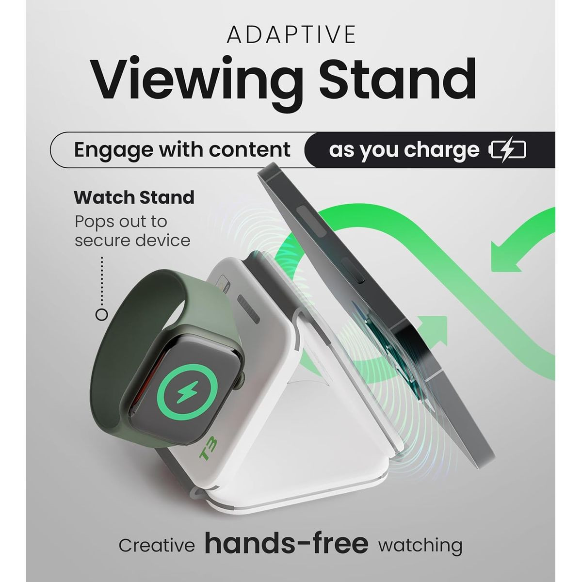 InfinaCore 3-in-1 Foldable MagSafe Wireless Charger product image