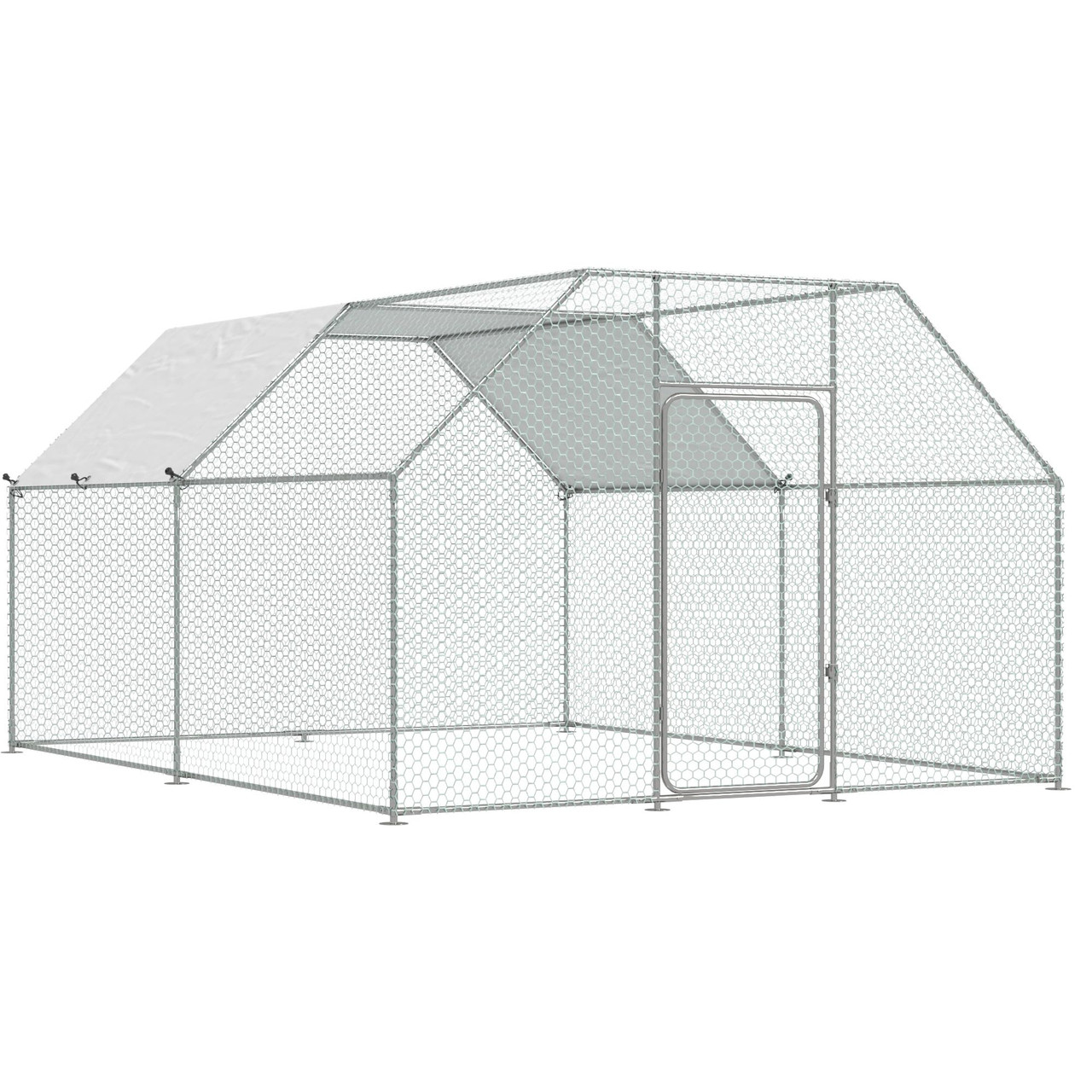 Large Metal Chicken Coop Run with Cover product image