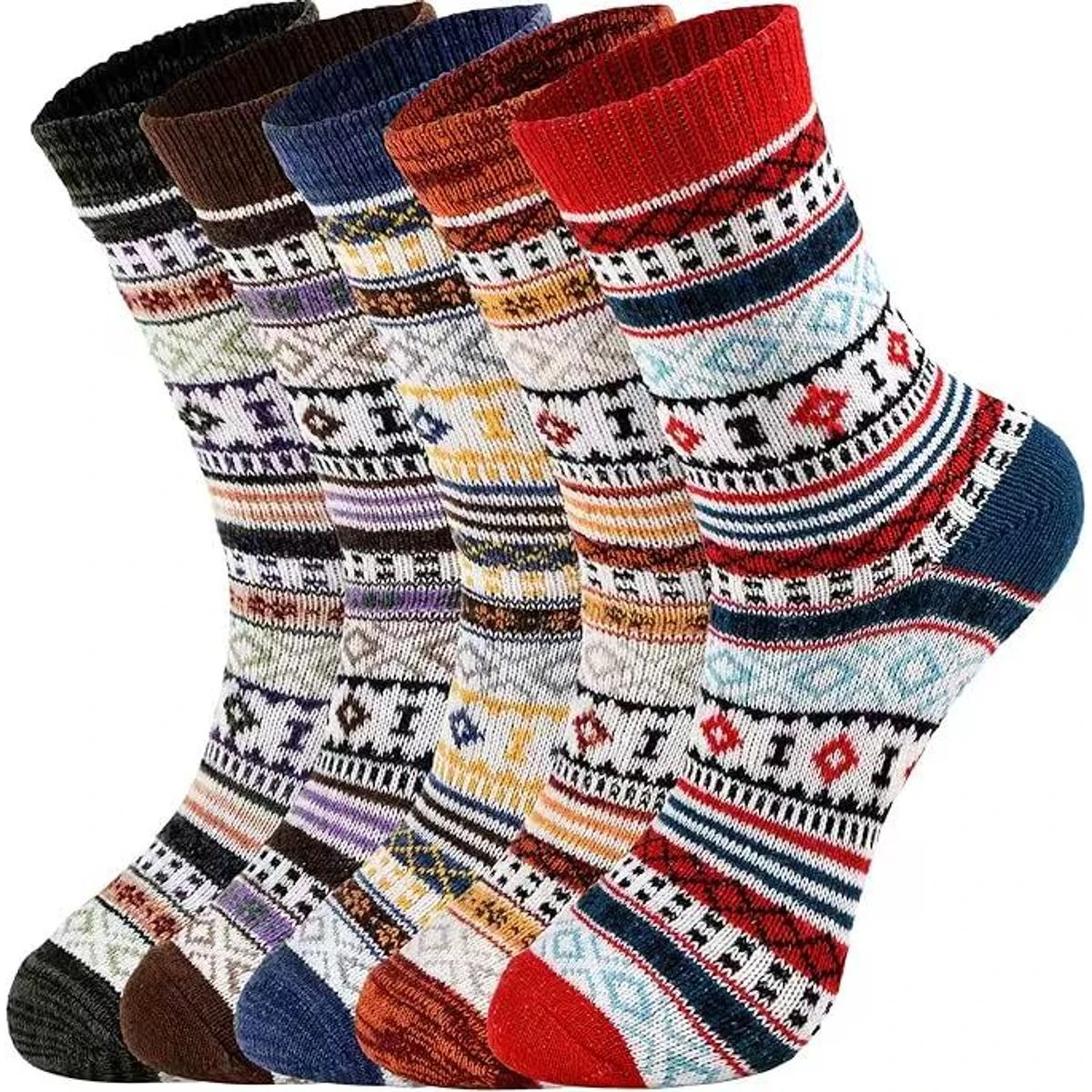 Women's Thick Soft Warm Cozy Crew Socks (5-Pack) product image