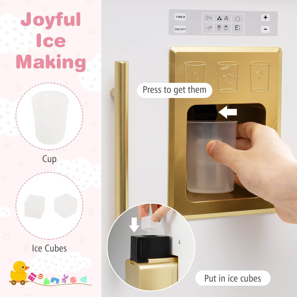 Play Kitchen wit Adjustable Height and Cookware Accessories product image