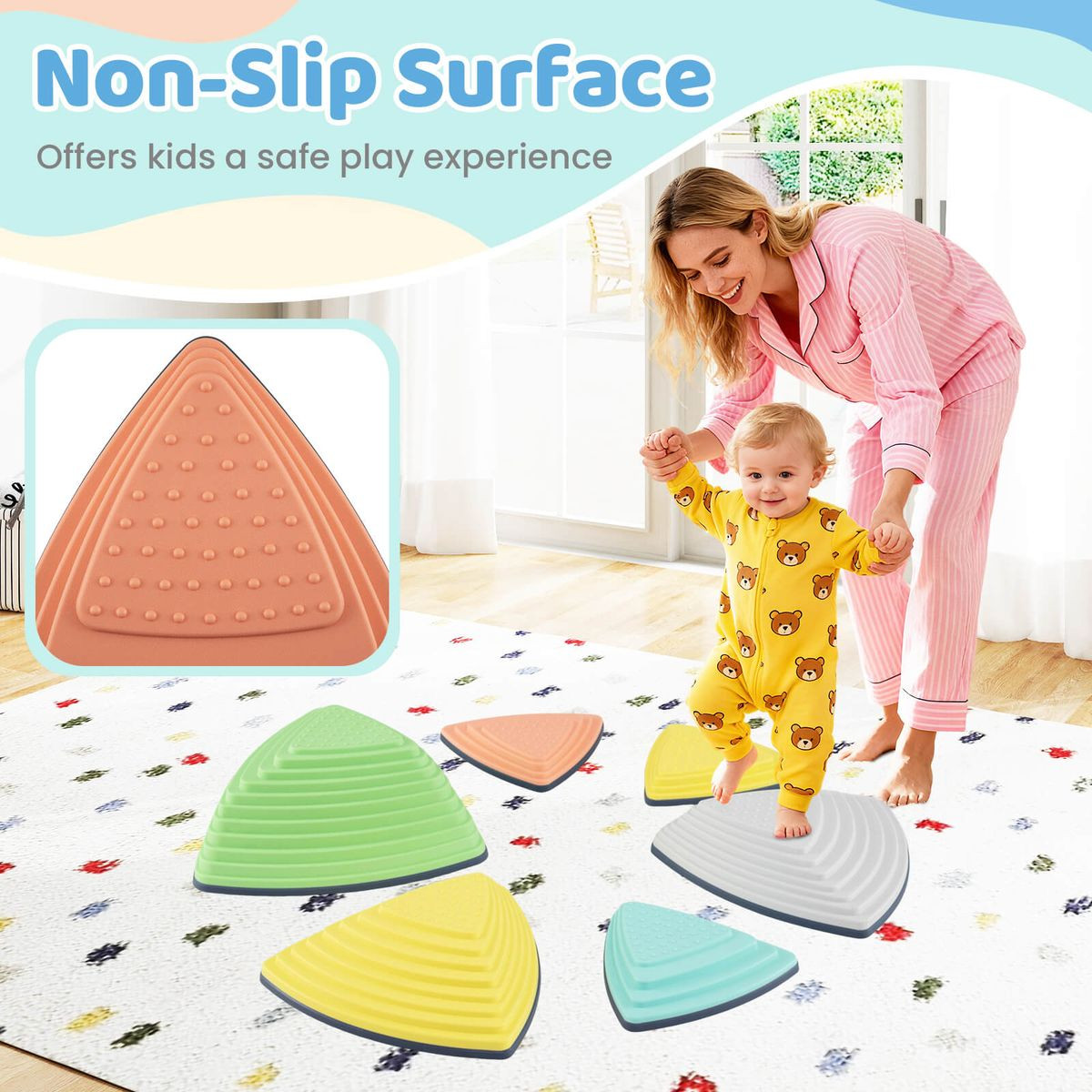 Non-Slip Balance Stones with Storage Bag (Set of 6) product image