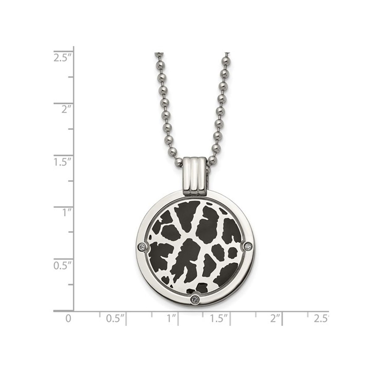 Mens Titanium Pendant Necklace and Chain (24") product image
