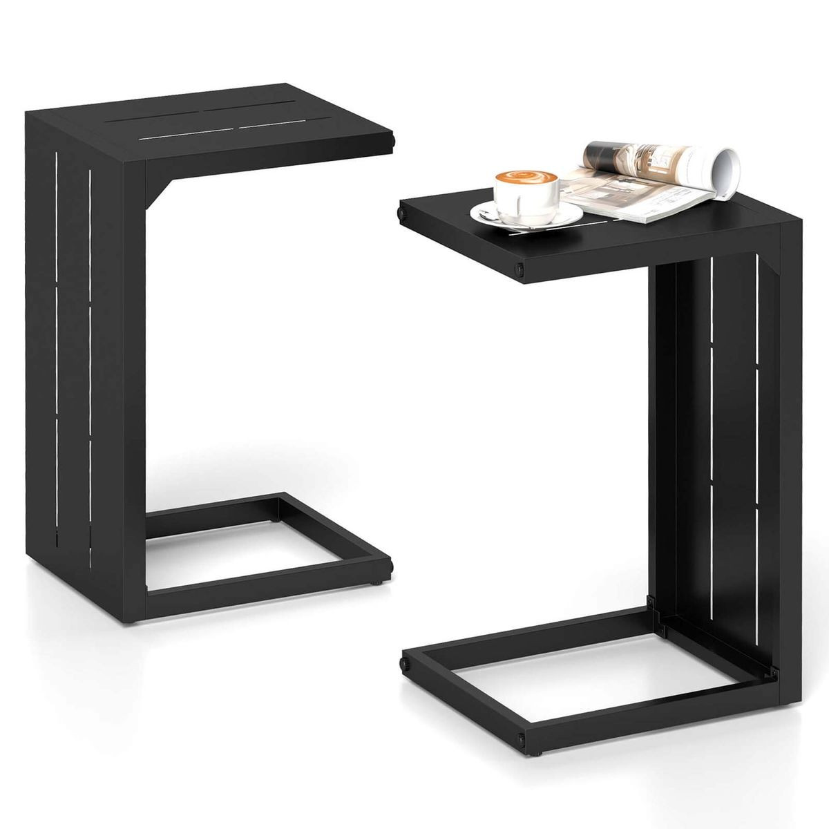 C-Shaped End Table with Adjustable Foot Pads product image