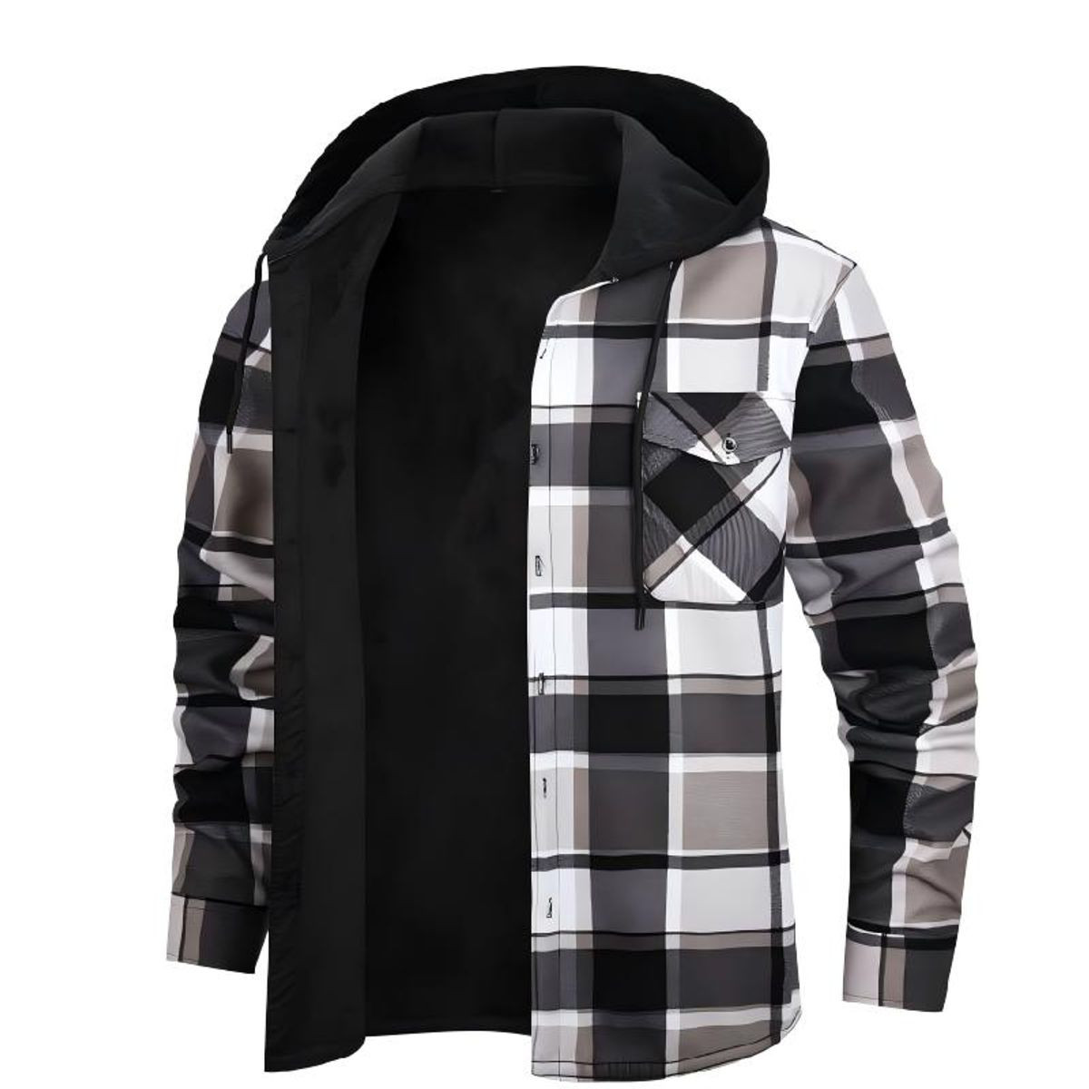 Men's Classic Plaid Hooded Jacket product image