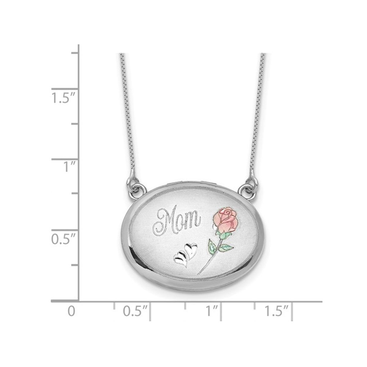 Sterling Silver Mom Flower Locket with Chain product image