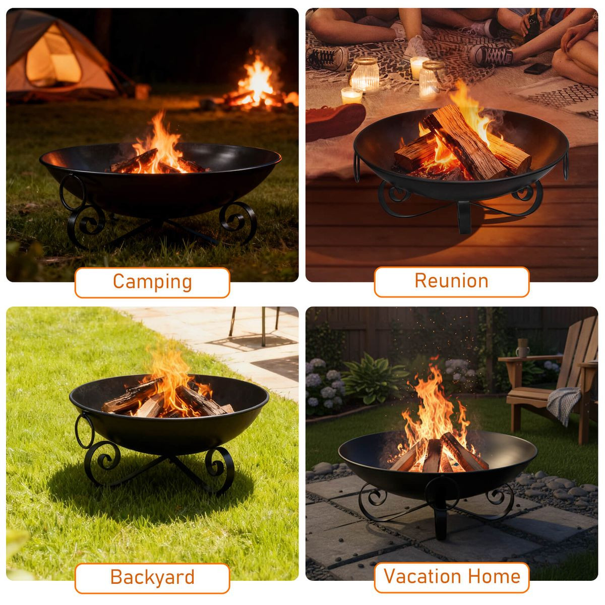 24” Metal Fire Pit Bowl  product image