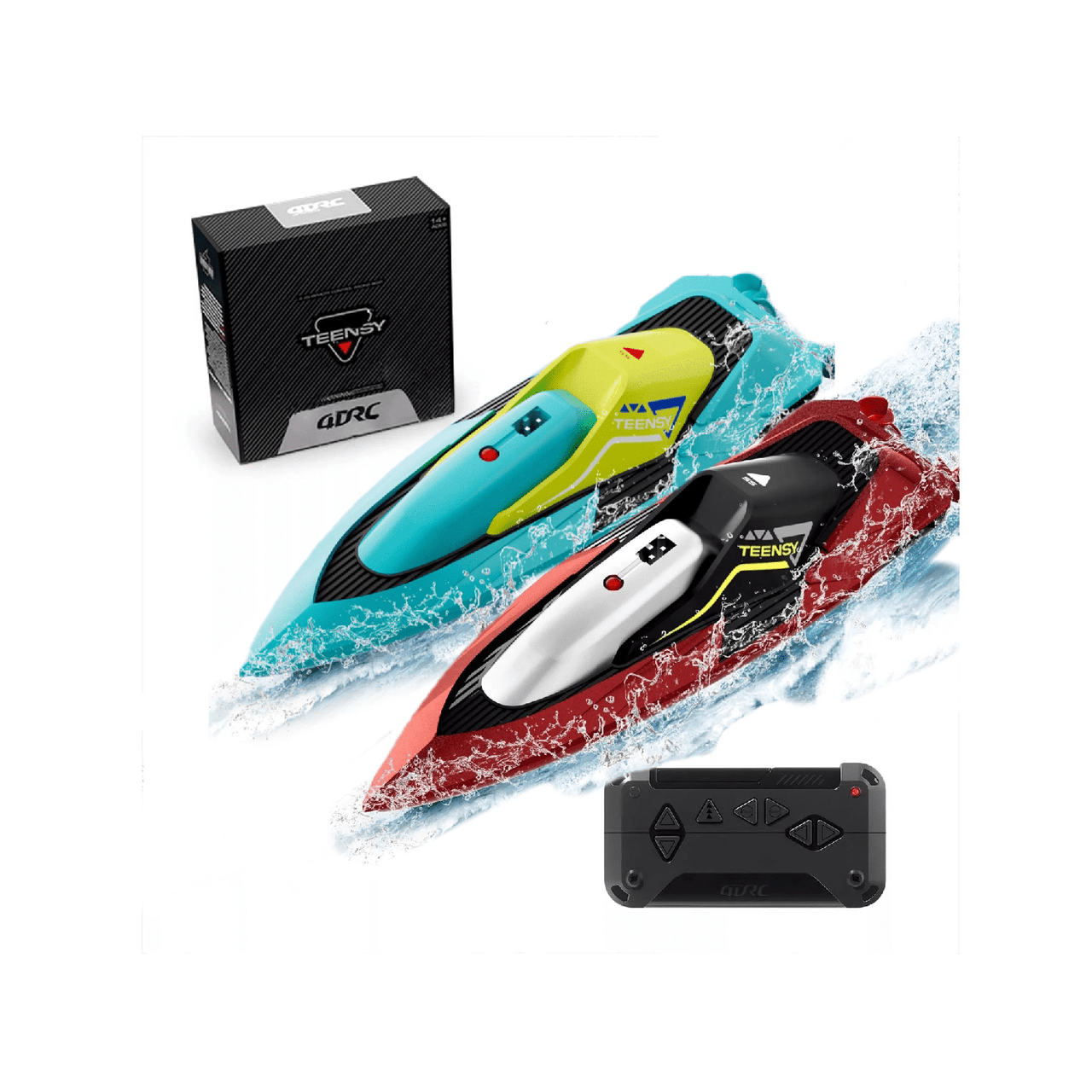 Mini High Speed Remote Control Waterproof Racing Boat (2-Pack) product image