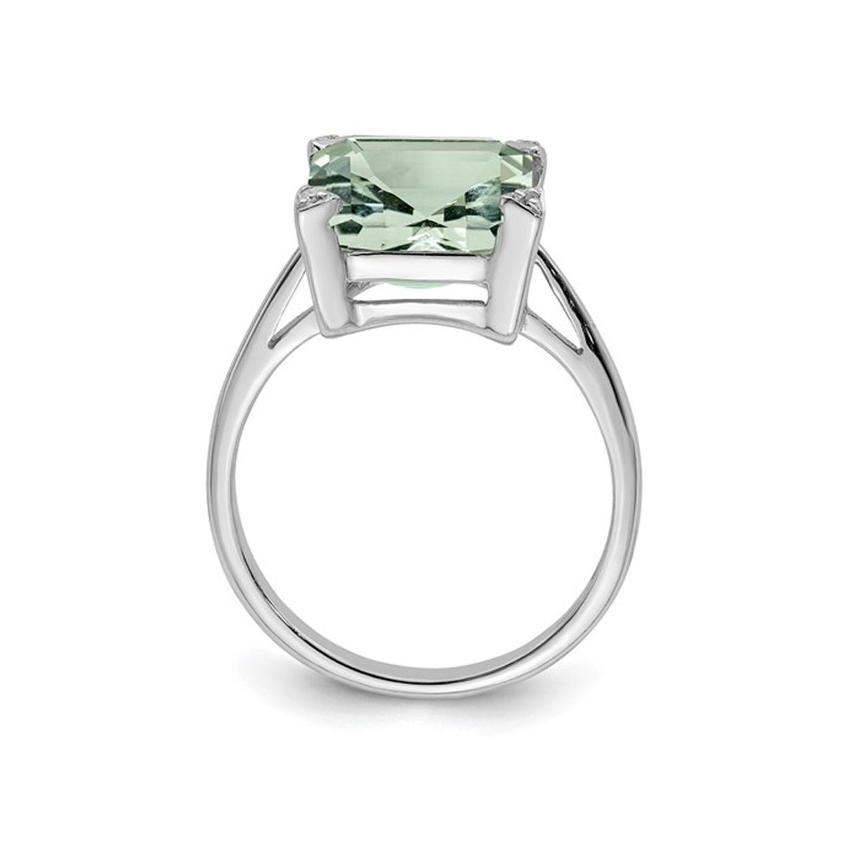 5.45 Carat (ctw) Green Quartz Ring in Sterling Silver product image