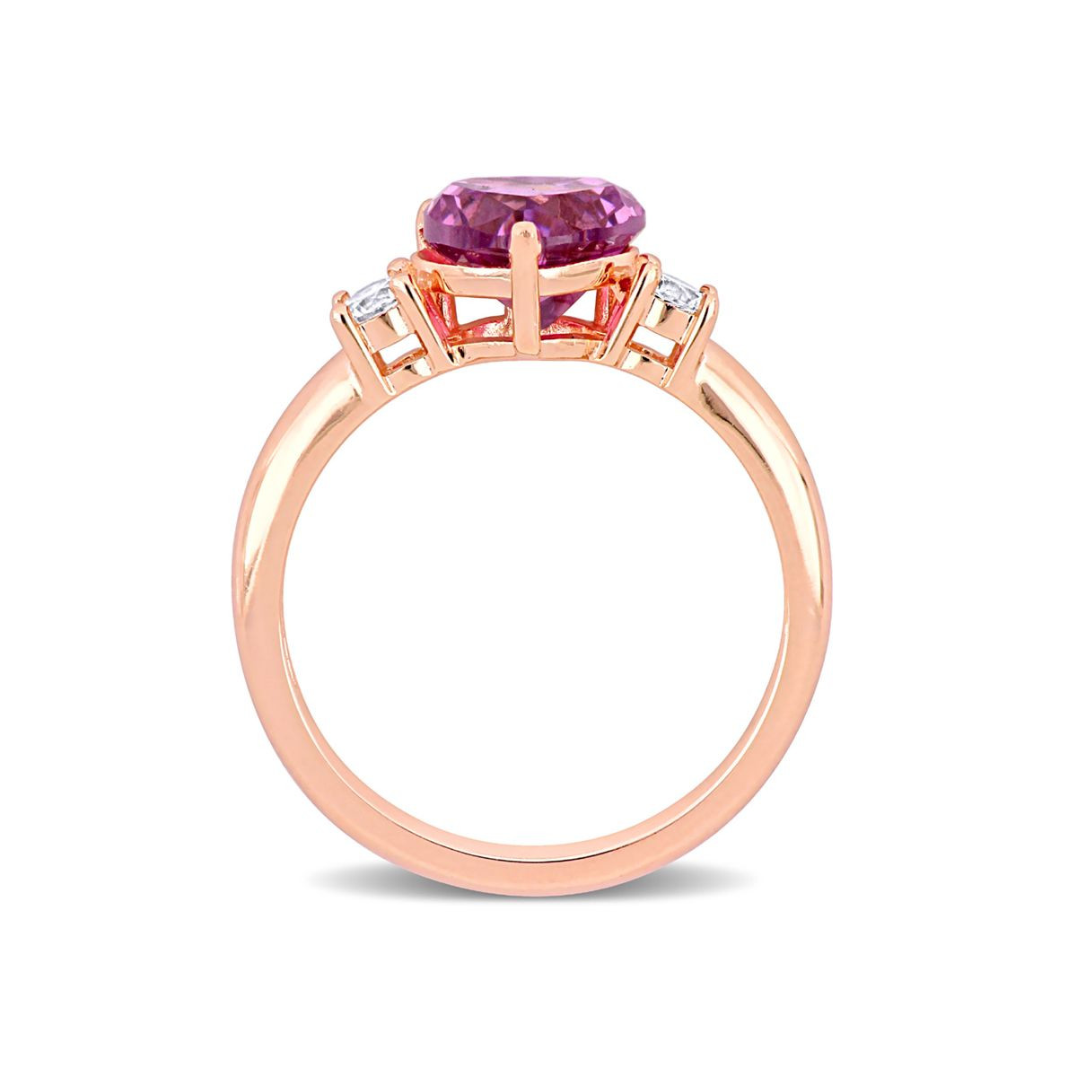 Pink and White Sapphire Heart Ring (2.30 Carat) product image