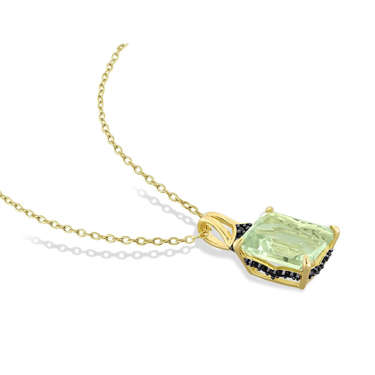 5.64 Carat (ctw) Green Quartz Necklace in Sterling Silver  product image