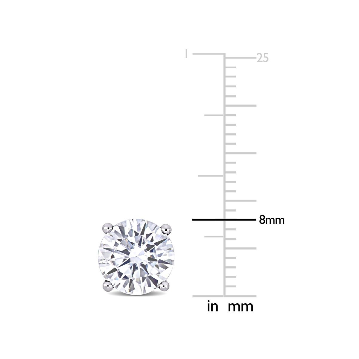 4.00 Carat (ctw) Synthetic Moissanite Stud Earrings in 14K White Gold product image