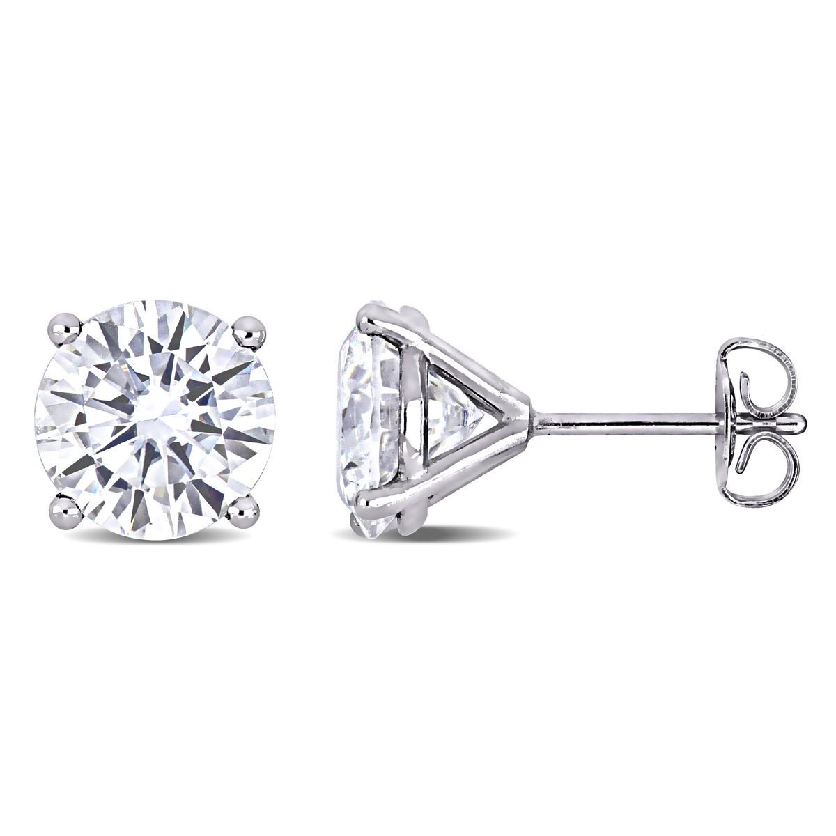 4.00 Carat (ctw) Synthetic Moissanite Stud Earrings in 14K White Gold product image