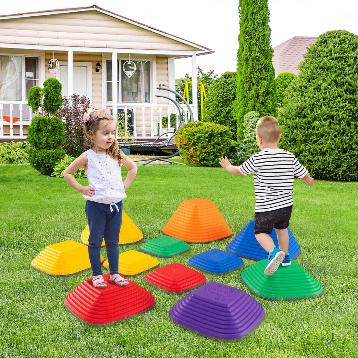 11-Piece Colorful Stepping Stones for Kids  product image