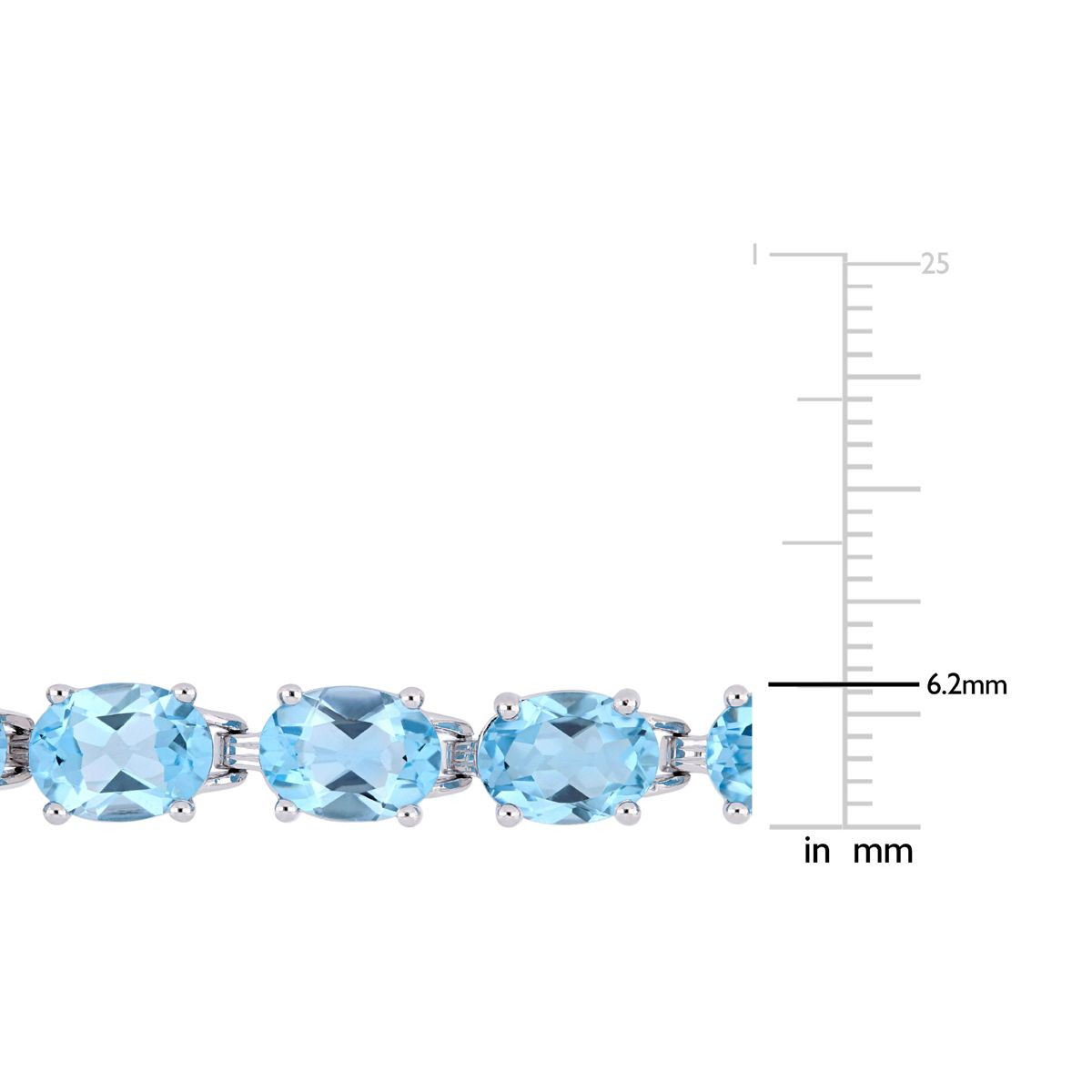 28 Carat (ctw) Sky Blue Topaz Bracelet in Sterling Silver (7.25 inches) product image