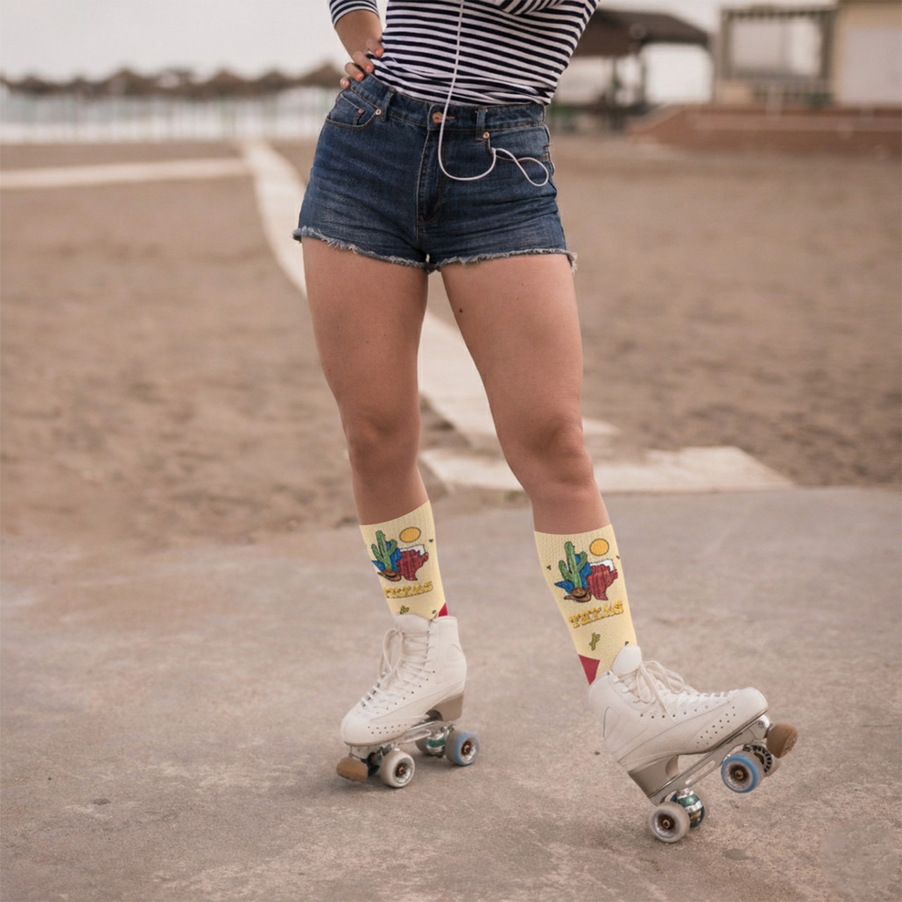 Everyday Wear Cotton Crew Length City/State Themed Socks (3-Pairs) product image