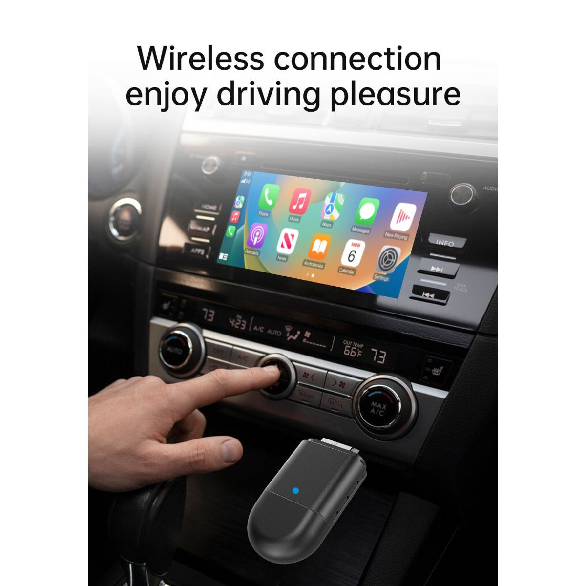 2-in-1 Wireless CarPlay & Android Auto Adapter product image