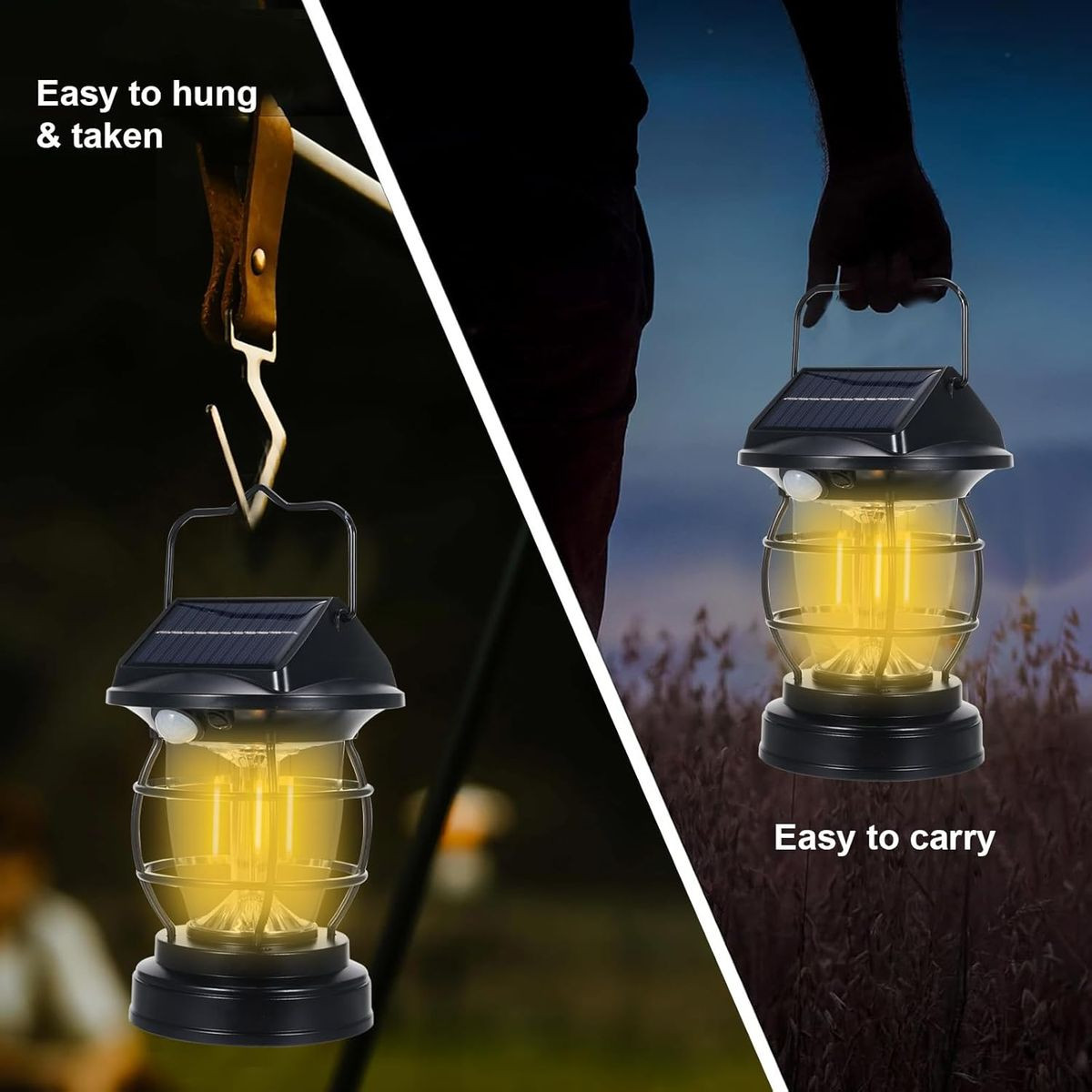 Seamless Outdoors Solar-Powered Lantern (2-Pack) product image