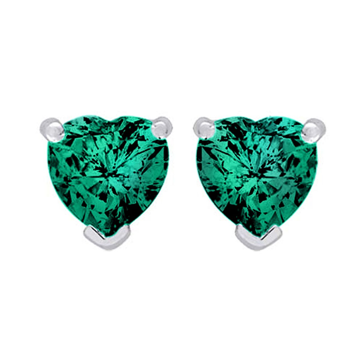 1.50 Carat (ctw) Lab-Created Emerald Earrings and Pendant Set  product image