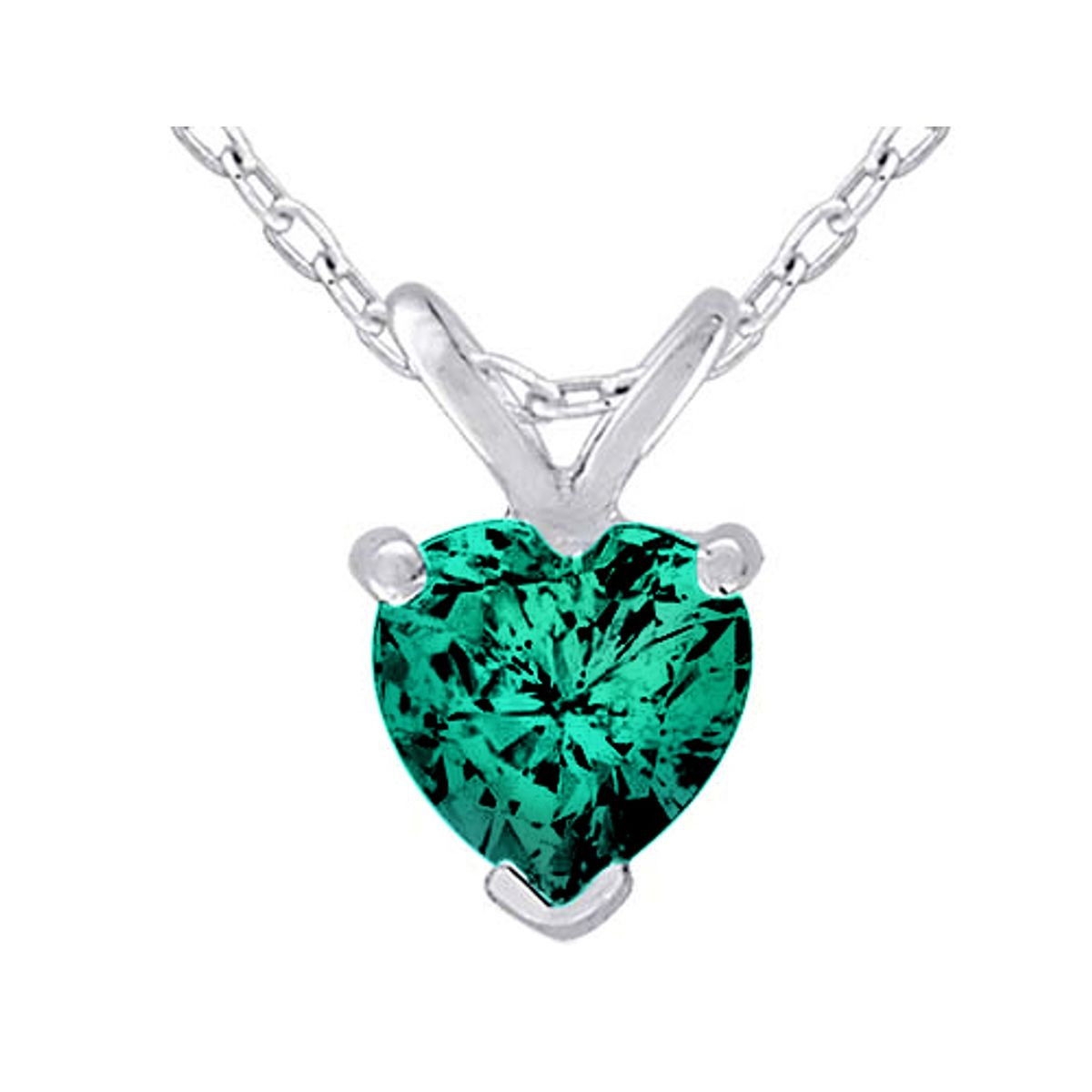 1.50 Carat (ctw) Lab-Created Emerald Earrings and Pendant Set  product image
