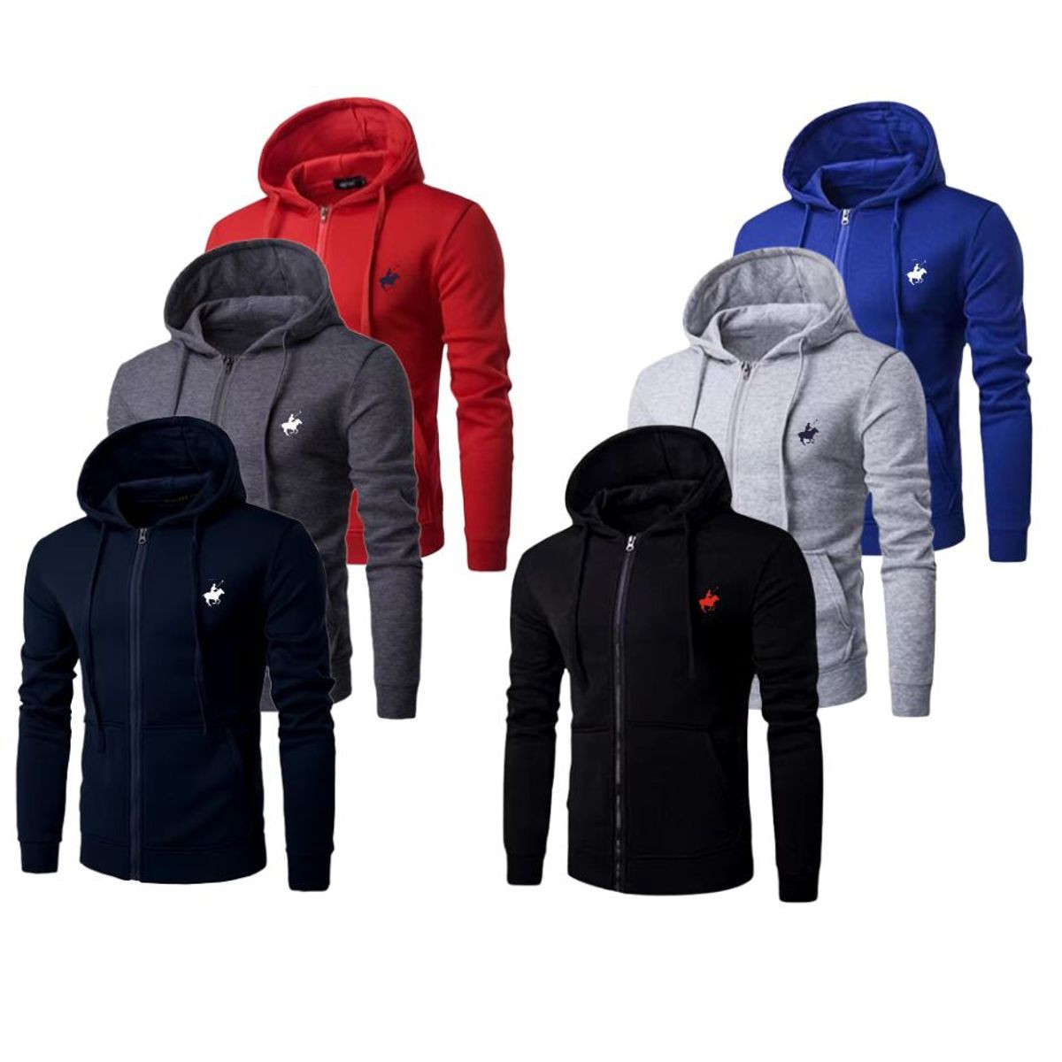Men's Full-Zip Fleece Hoodie (3-Pack)  product image