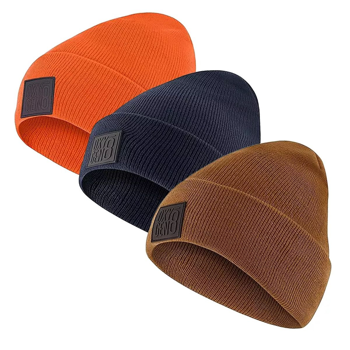 Unisex Knit Toboggan Beanie Hat (3-Pack) product image
