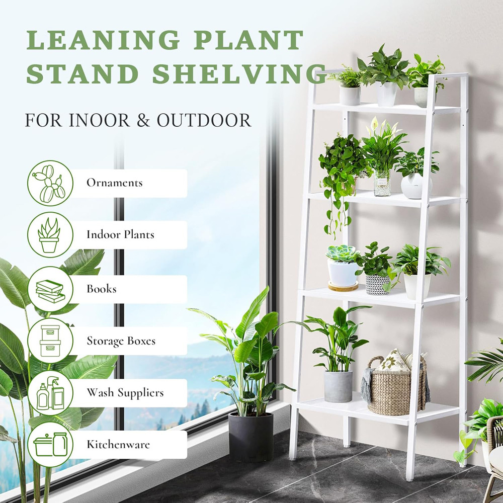 4-Tier Leaning Wall Shelf product image