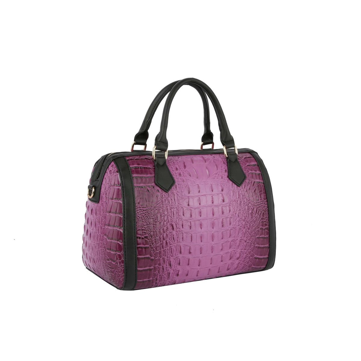 Fashion Croco Satchel with Bee and Stripe product image